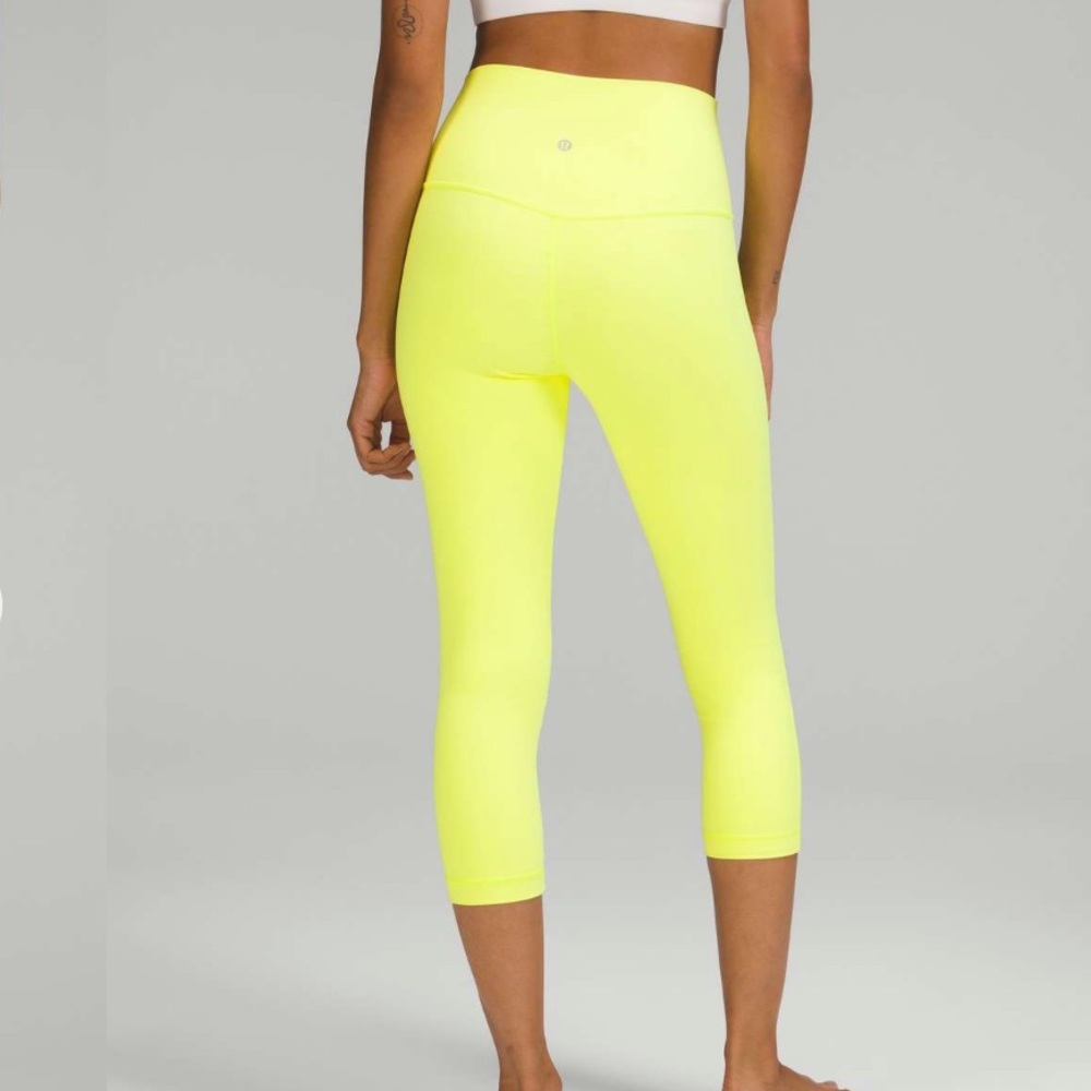 Lululemon Align High-Rise Crop 21” Leggings Size 4 Electric Lemon